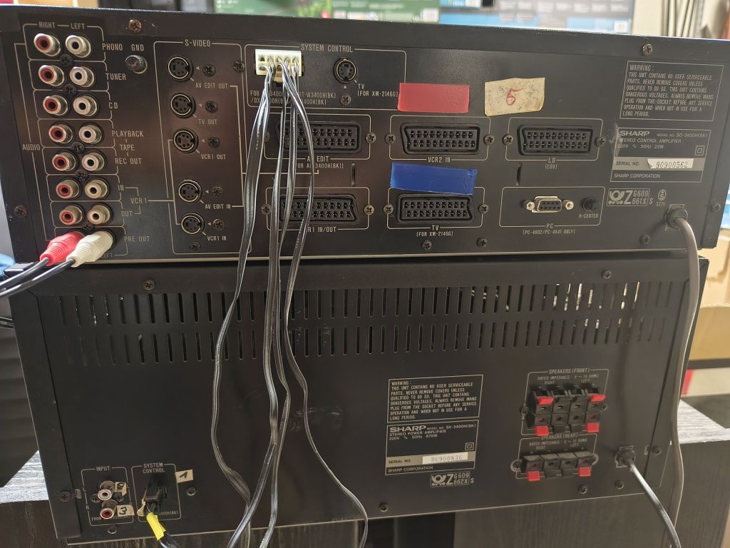 System wzmacniacz Sharp SX-3400 i Sharp SO-3400 i kolumny CP-3400 + pi