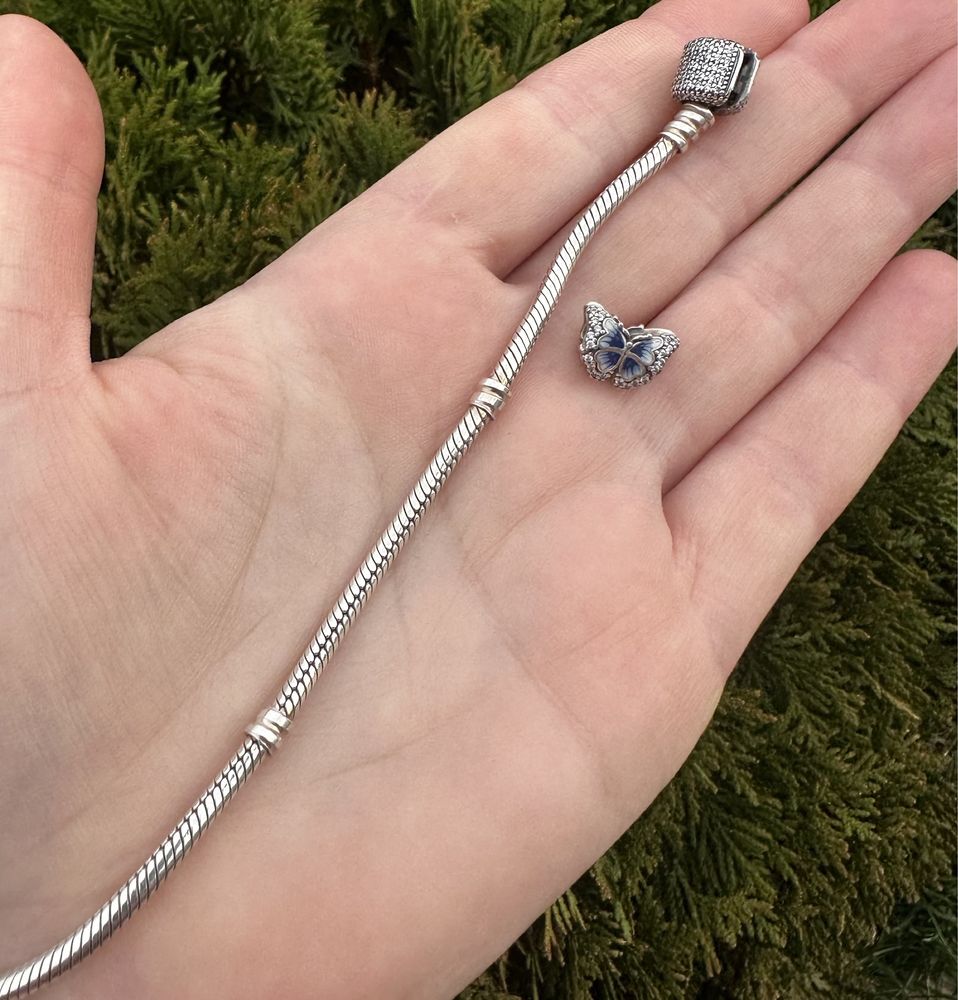 Срібний браслет Pandora,10 грам,16 розмір