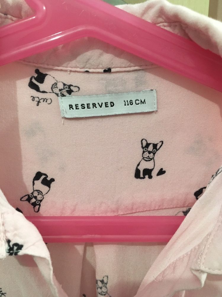 Świąteczna koszula reserved, primark 116, 122 plus rurki jeans