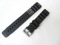 Gumowy czarny pasek do zegarka 22mm silikonowy Seiko Citizen Orient