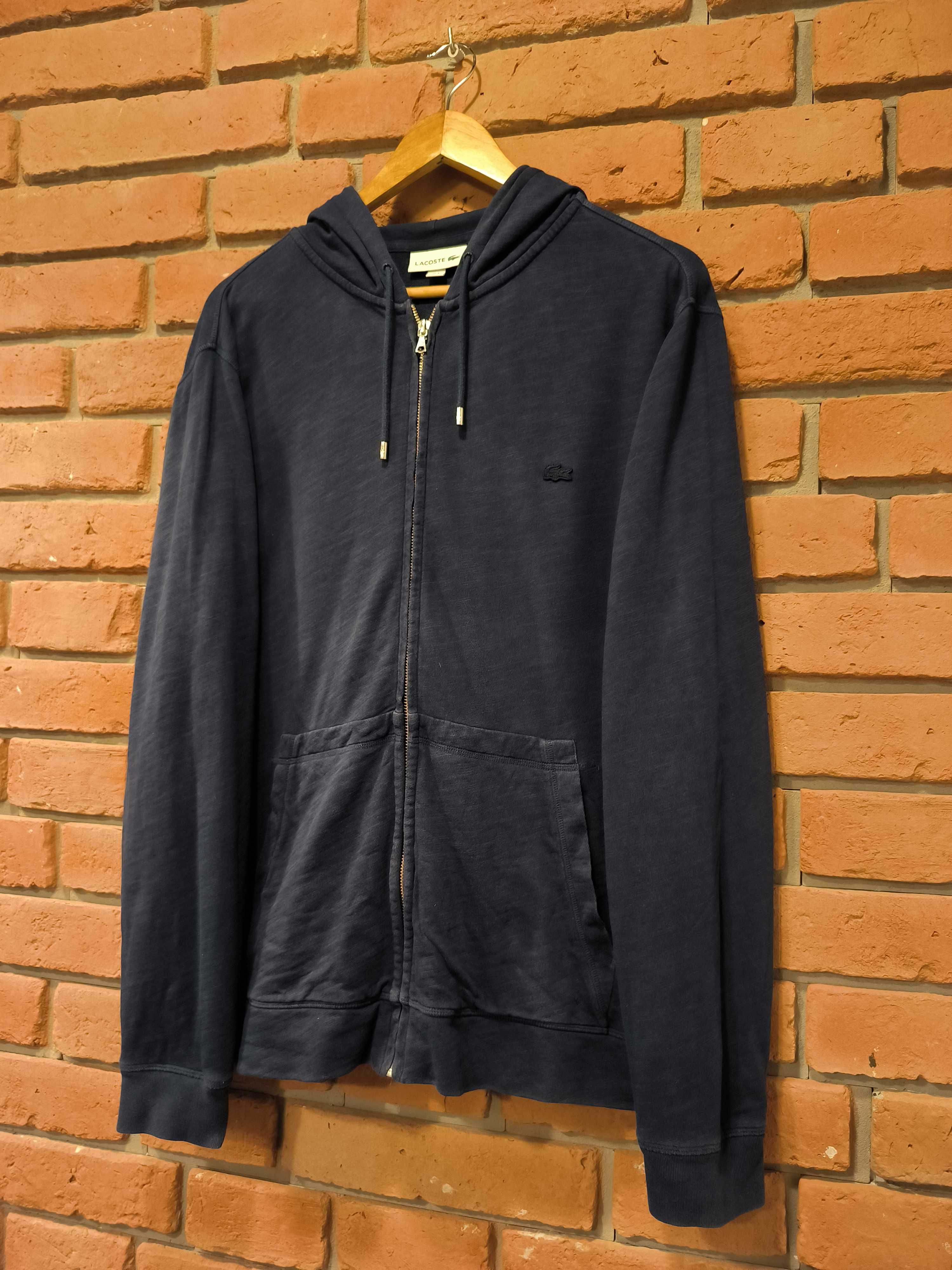 Bluza z Kapturem Rozpinana Lacoste Zip Hoodie Grantowa