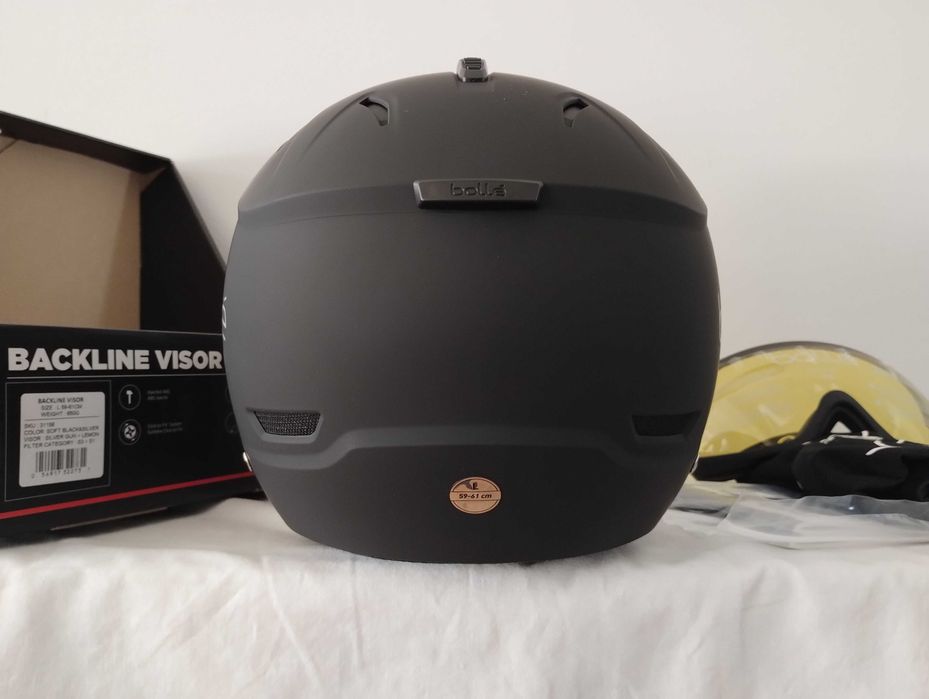 Kask narciarski Bolle Backline Visor Soft Black Silver L 59-61cm