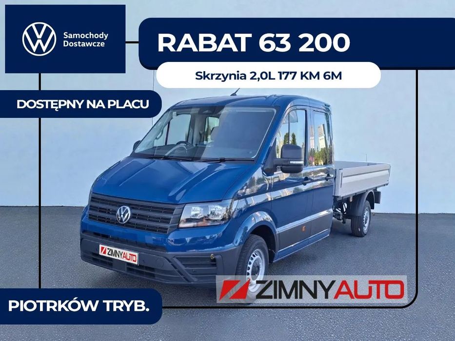 Volkswagen Crafter 35 Skrzynia  Skrzyniowy z podwójną kabiną NOWY 2,0L 177 KM Manual 6 biegów