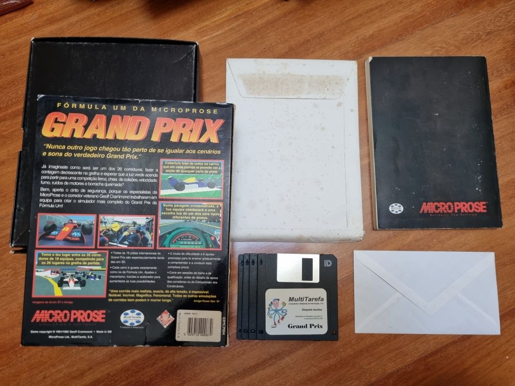 Microprose Grand Prix PC Big Box jogo computador vintage