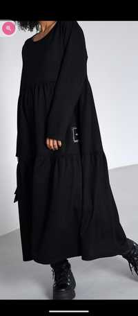 Sukienka oversize czarna długa