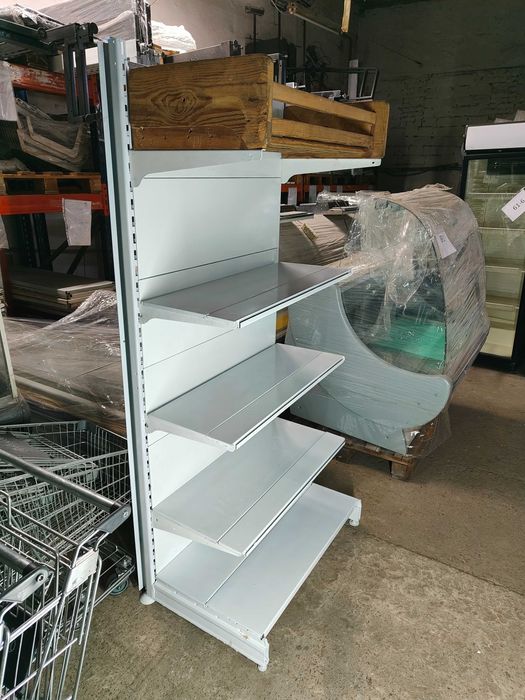 Стелаж односторонній б у, стелажі металеві б у, пристінний стелаж