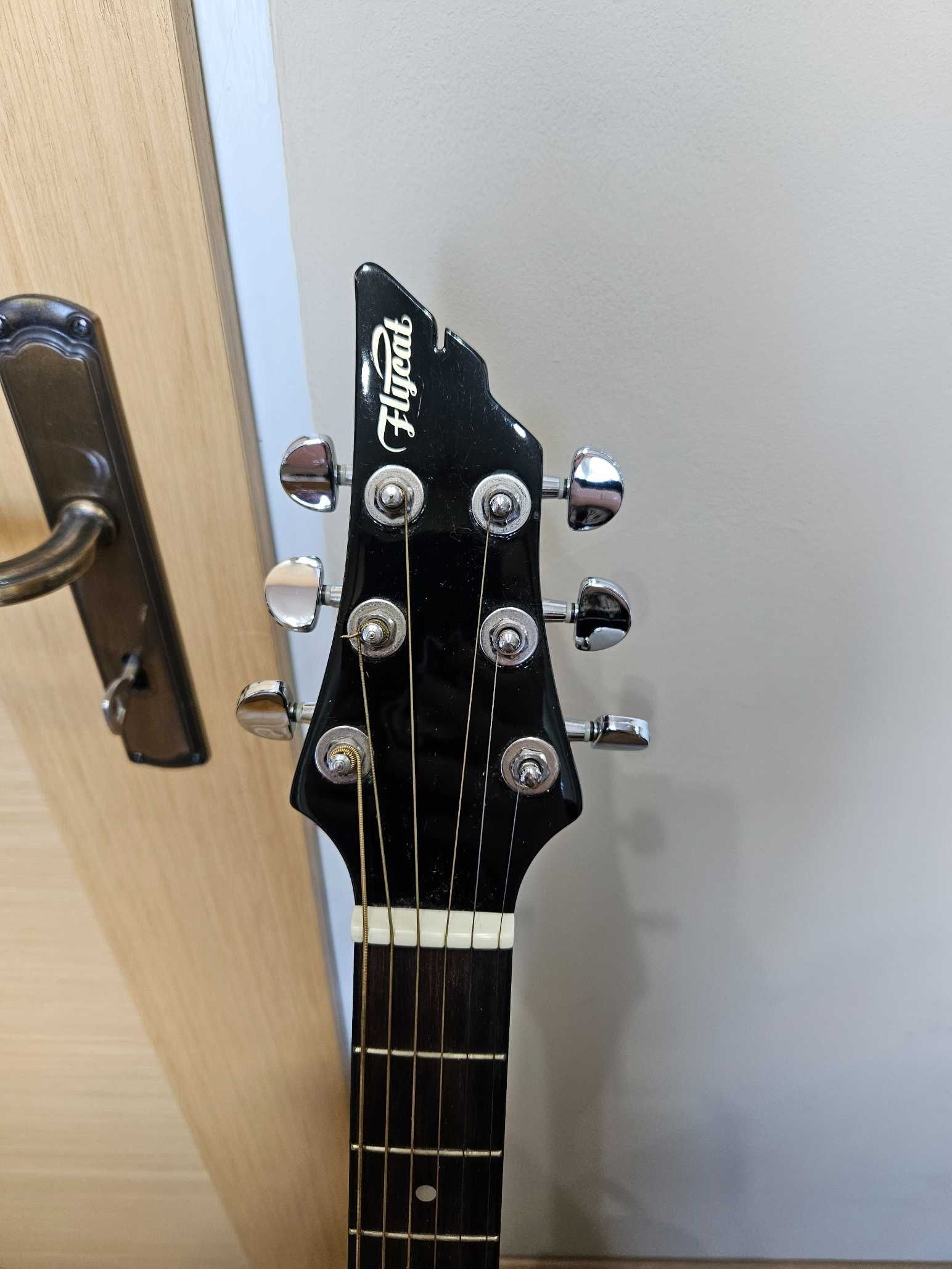 Gitara Flycat standard STD BK + wymienne struny + pokrowiec