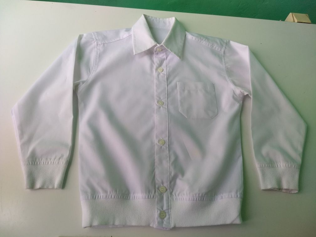 Белая рубашка 5-6 лет