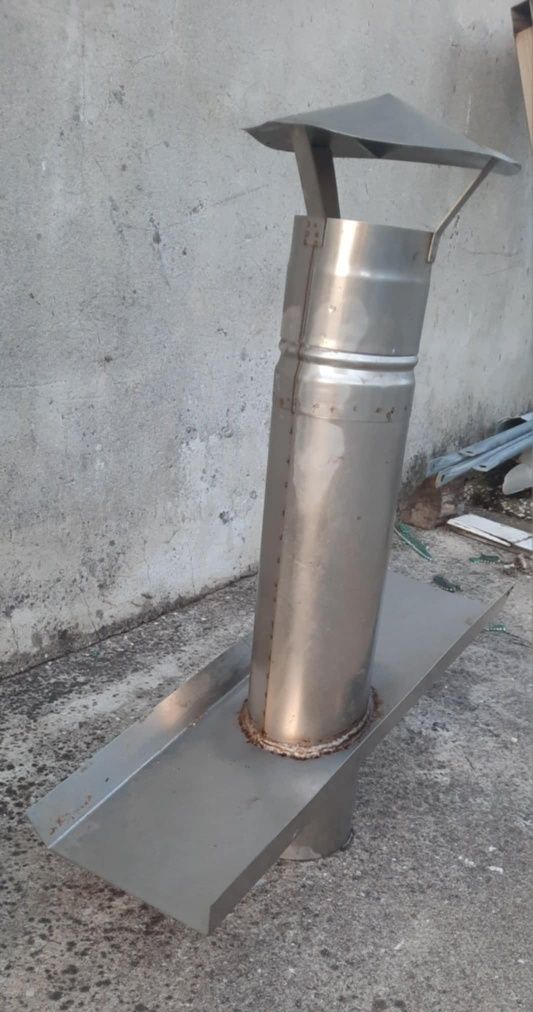 Chaminé em inox 13cm de diâmetro