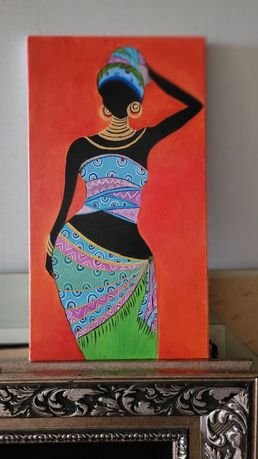 Картина маслом чернокожей женщины