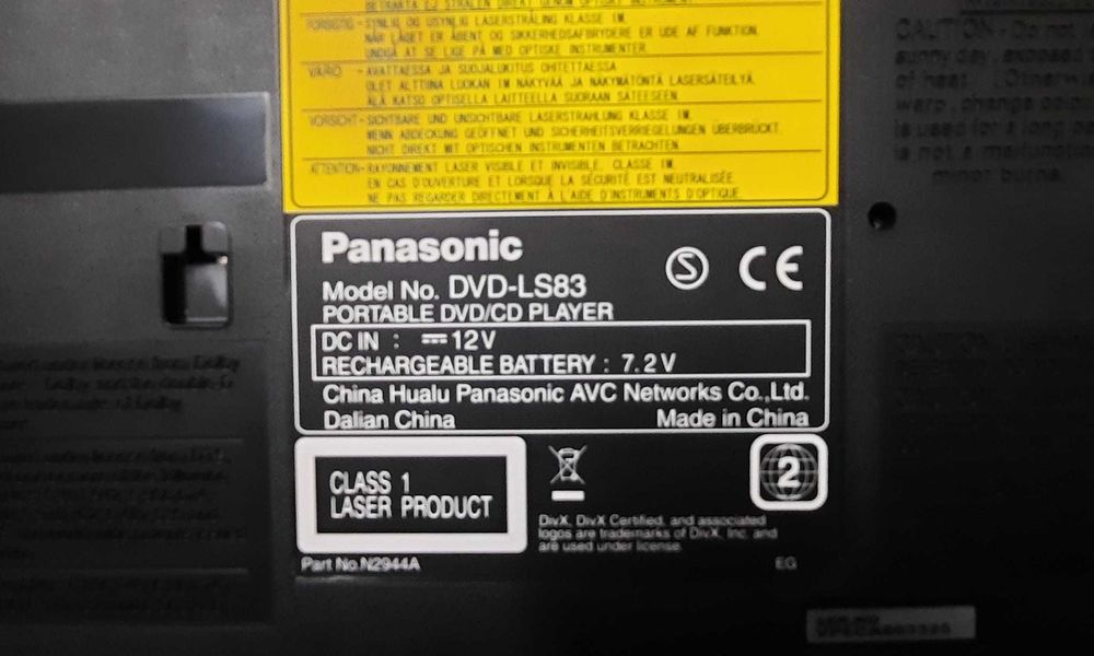 Panasonic DVD-LS83 Portátil Dvd/CD Player (8.5")