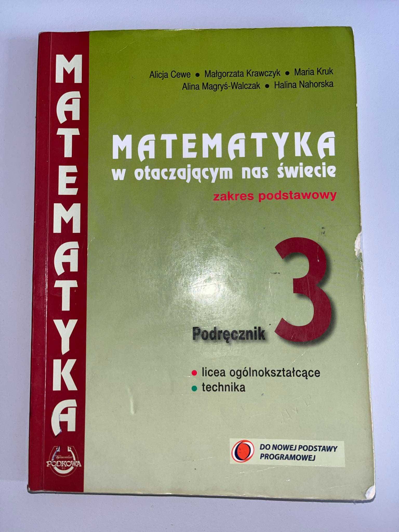 Podręcznik Matematyka w otaczającym nas świecie zakres podstawowy 3