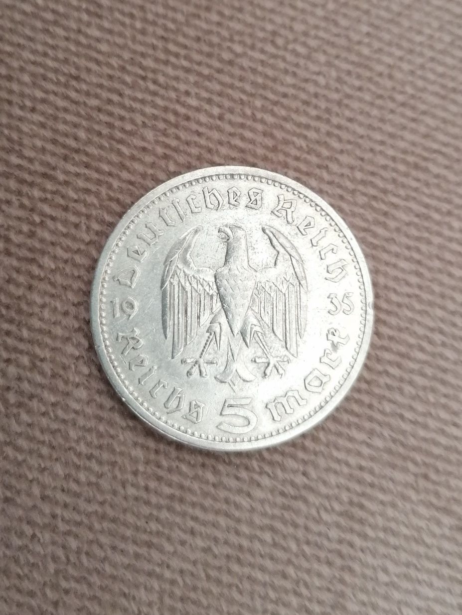 moneta 5 marek Niemcy rok 1935