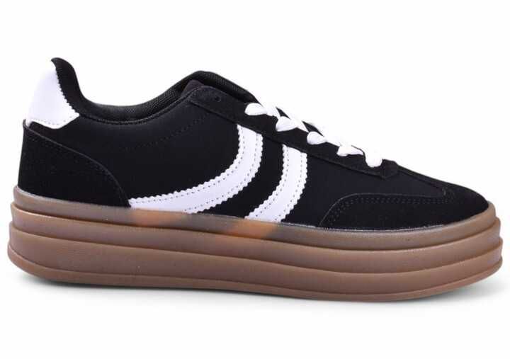 Buty Damskie Sportowe Sneakersy na platformie G Gazelee Czarne r.39
