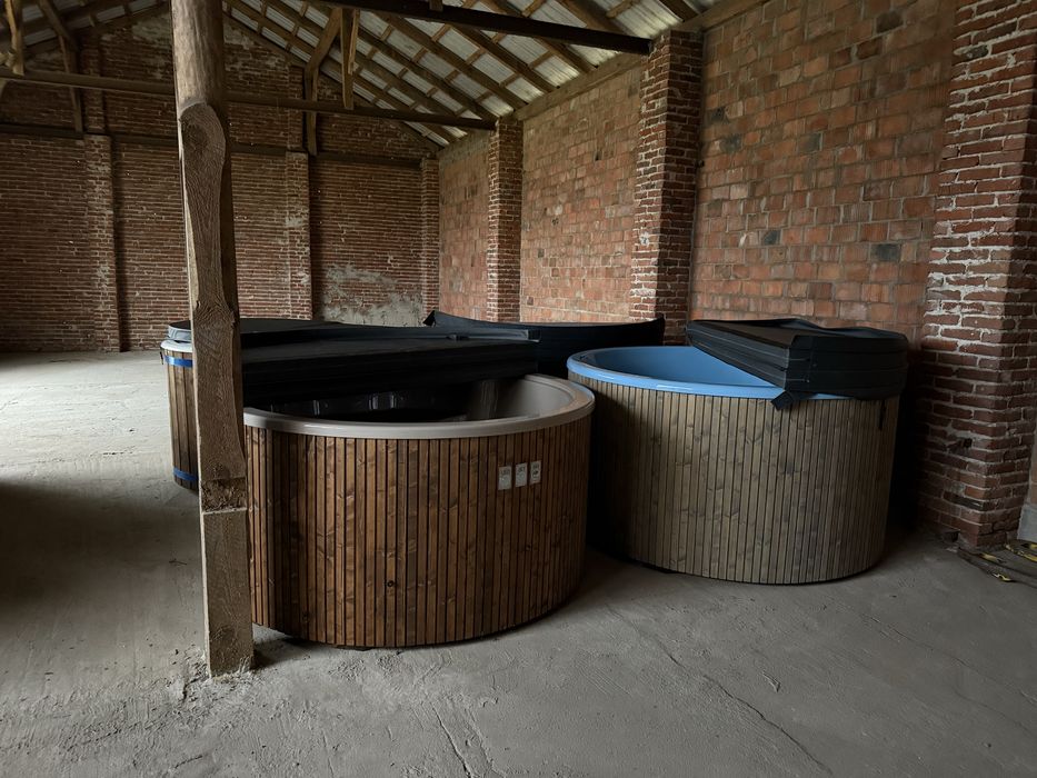 Balia ogrodowa z piecem, jacuzzi, sauna, ruska bania, spa AKRYLOWA