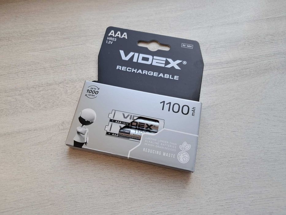 Акумулятори Videx 1100 mAh Ni-MH розмір AAA (HR03) - упаковка 2 шт