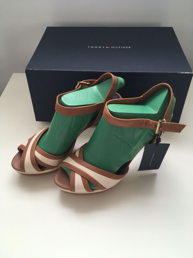 Szpilki Tommy Hilfiger skóra naturalna nowe
