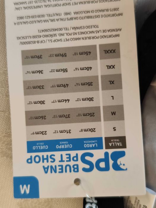 Casaco Impermeável preto e Cinza para Cão- Tamanho M