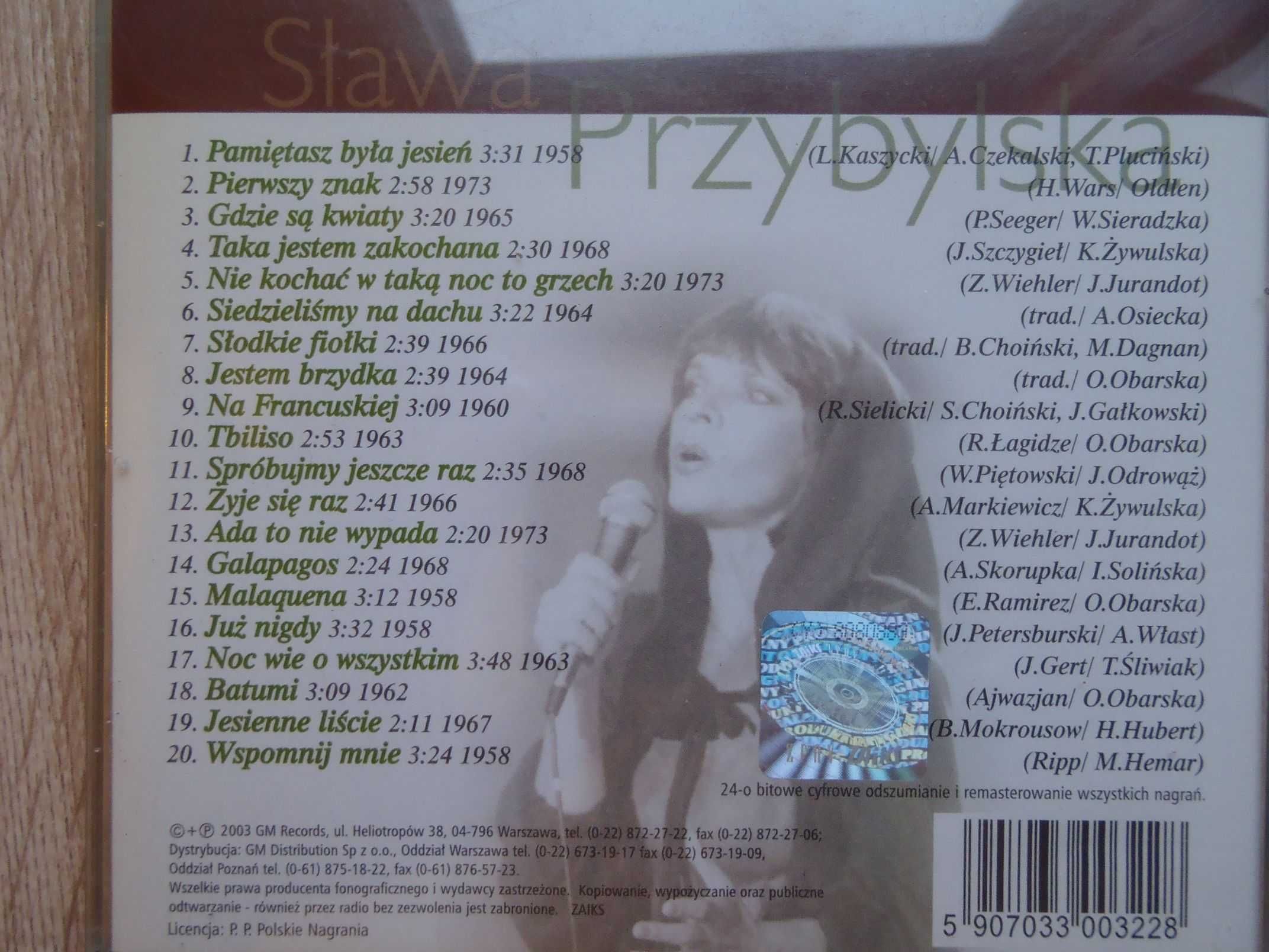 Płyta CD: Sława Przybylska - Złote przeboje 2003