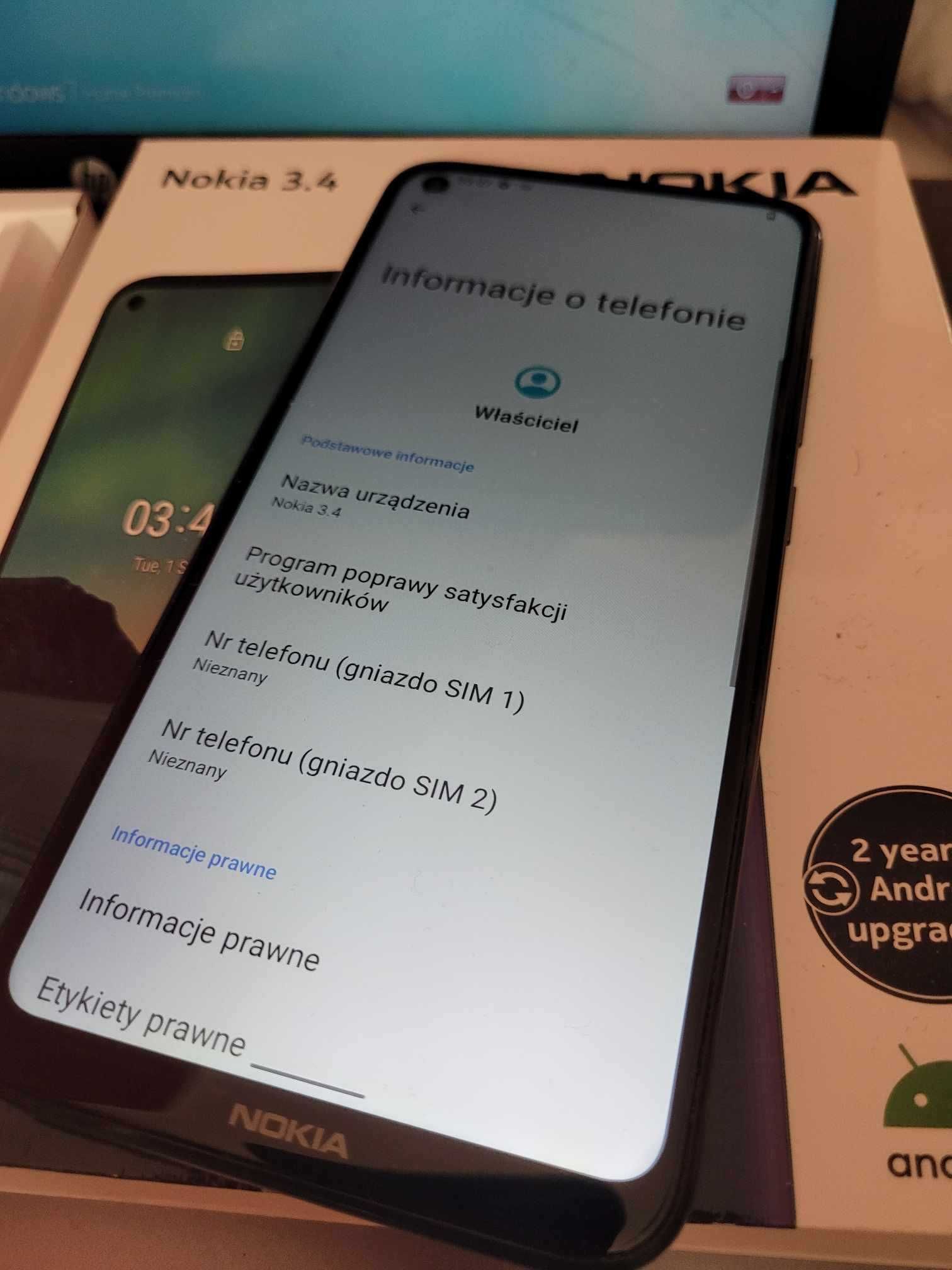 Nokia 3.4 4 GB  64 GB stan bdb