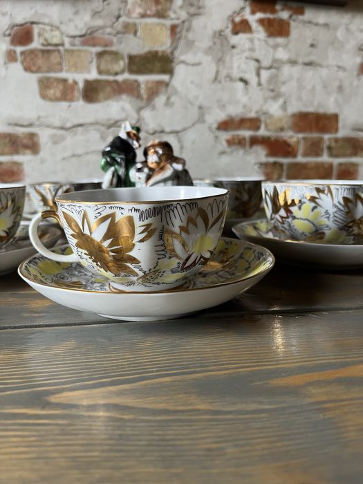 Чайные пары «Золотая ромашка» ЛФЗ.СССР.