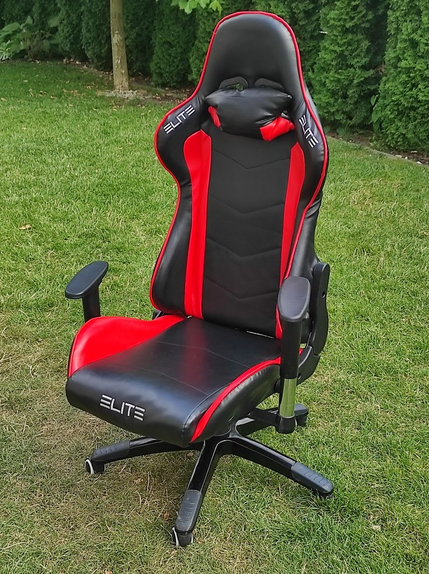 Fotel gamingowy Elite czarno czerwony