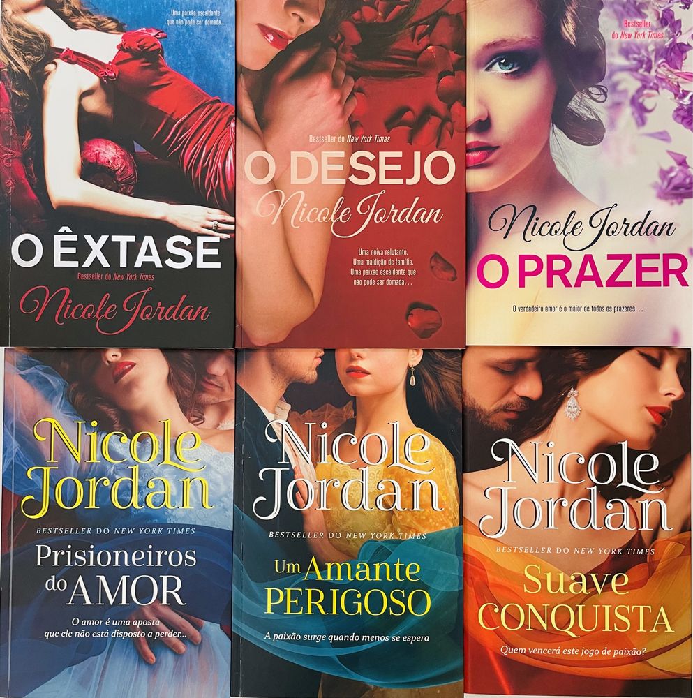 Lote 6 livros Nicole Jordan - excelente estado só lote