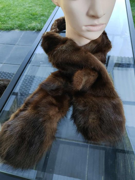 Szalik z norki futerko