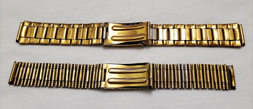 Браслет для часов в золотом цвете 18 мм ширина 170 мм длина ссср