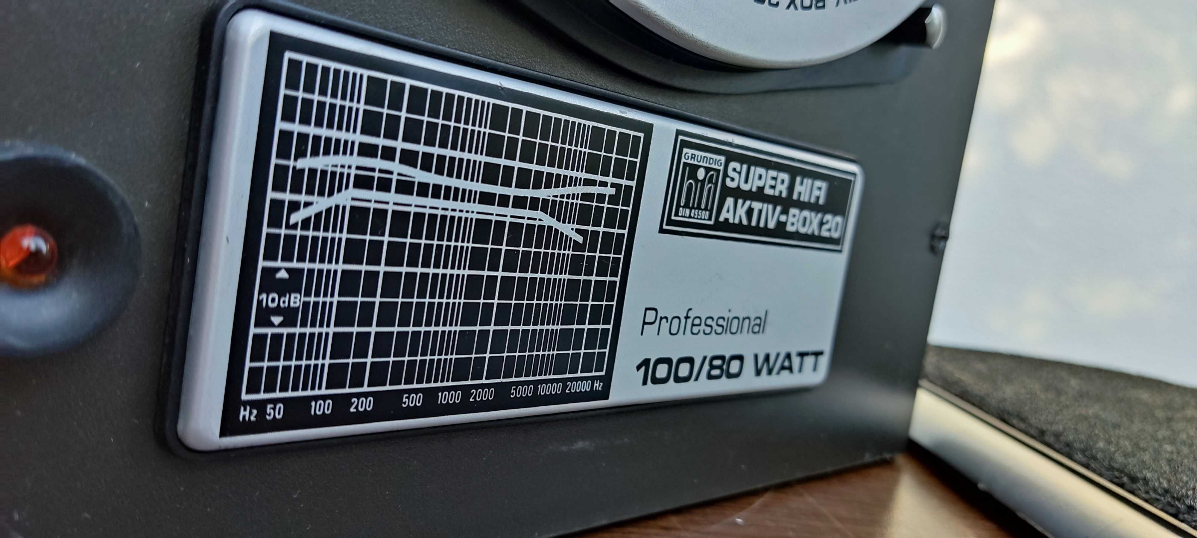 Grundig SUPER HIFI AKTIV-BOX 20 Aktywne kolumny audio VINTAGE 32 kg