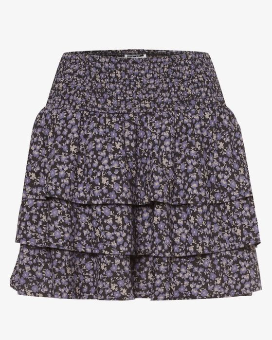 Fioletowa spódnica mini krótka w kwiaty isabel marant Noisy May