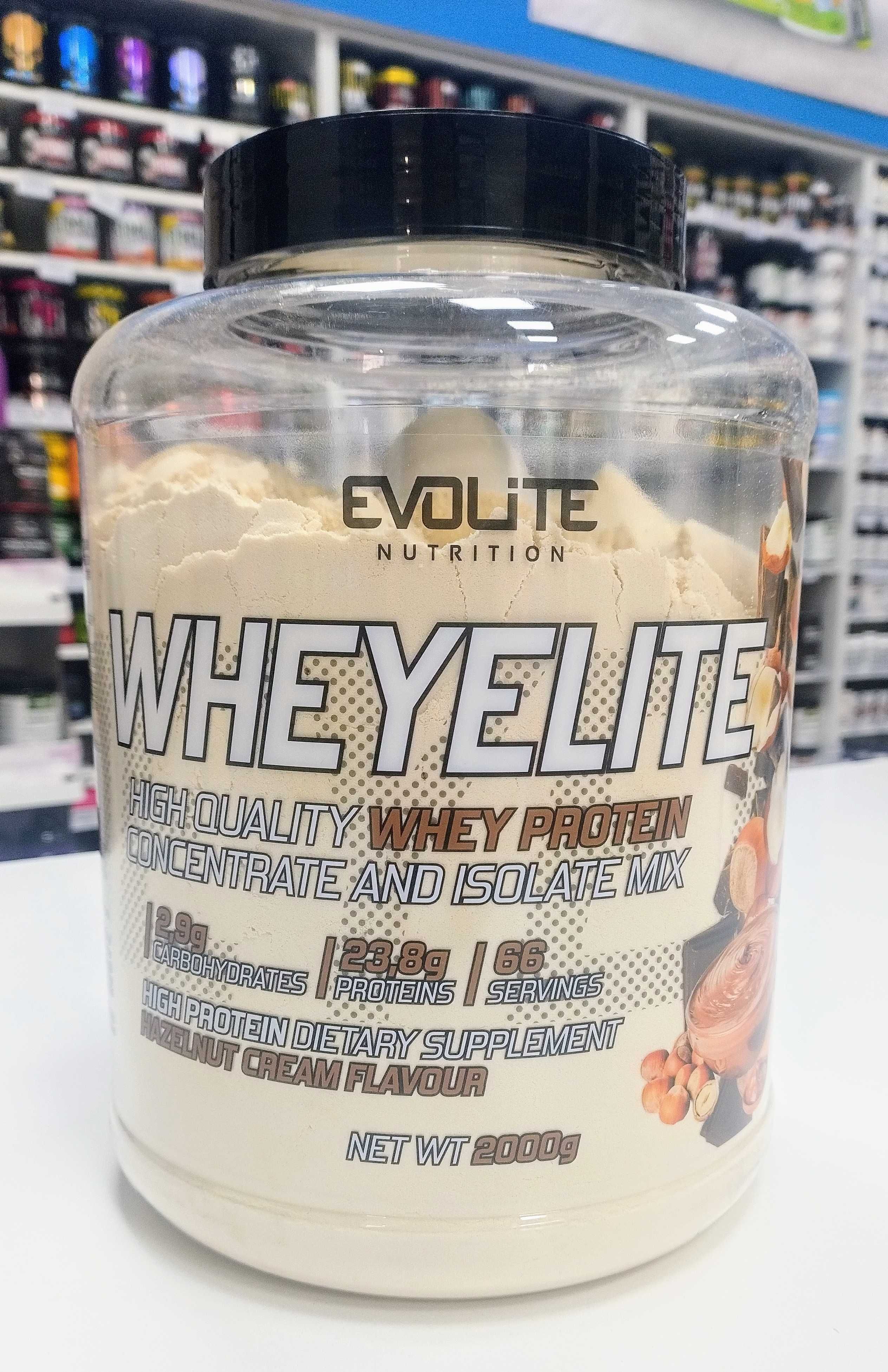 Evolite WheyElite 2000g Białko MIX WPI+WPC - Hazelnut Cream