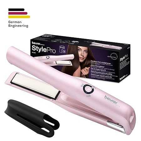Beurer HS 20 prostownica do włosów, USB, 3 poziomy temperatury, różowa