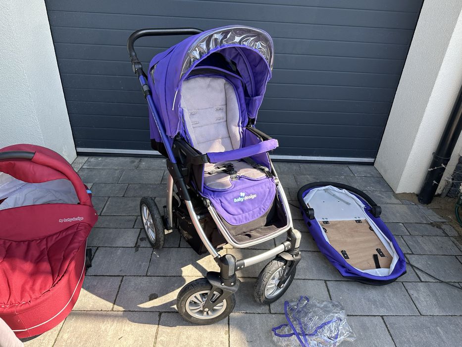 Wózek dziecięcy BabyDesign Lupo – zestaw 2w1 + akcesoria