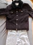 Kurtka MODA ITALIA+ spodnie STRADIVARIUS dzwony.