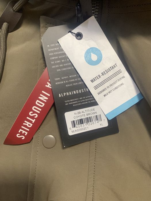 Alpha industries N-2B ALTITUDE coyote brown cwu 45 ma1 зимняя куртка