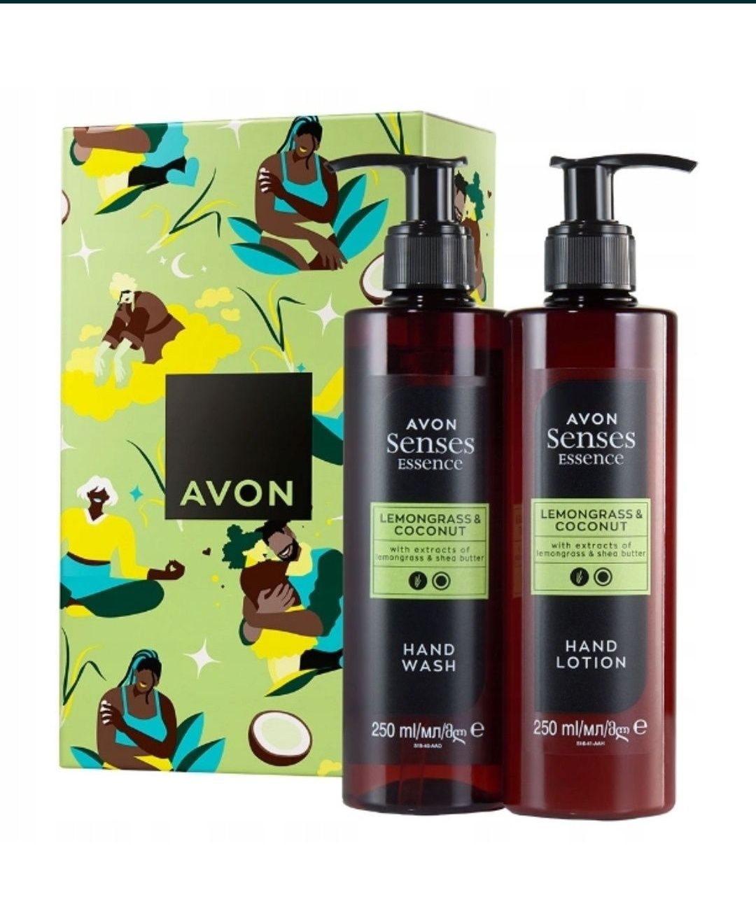 Avon Senses Zestaw z Trawą Cytrynową i Kokosem - folia