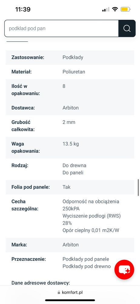 Podkład Pod Panele akustyczny