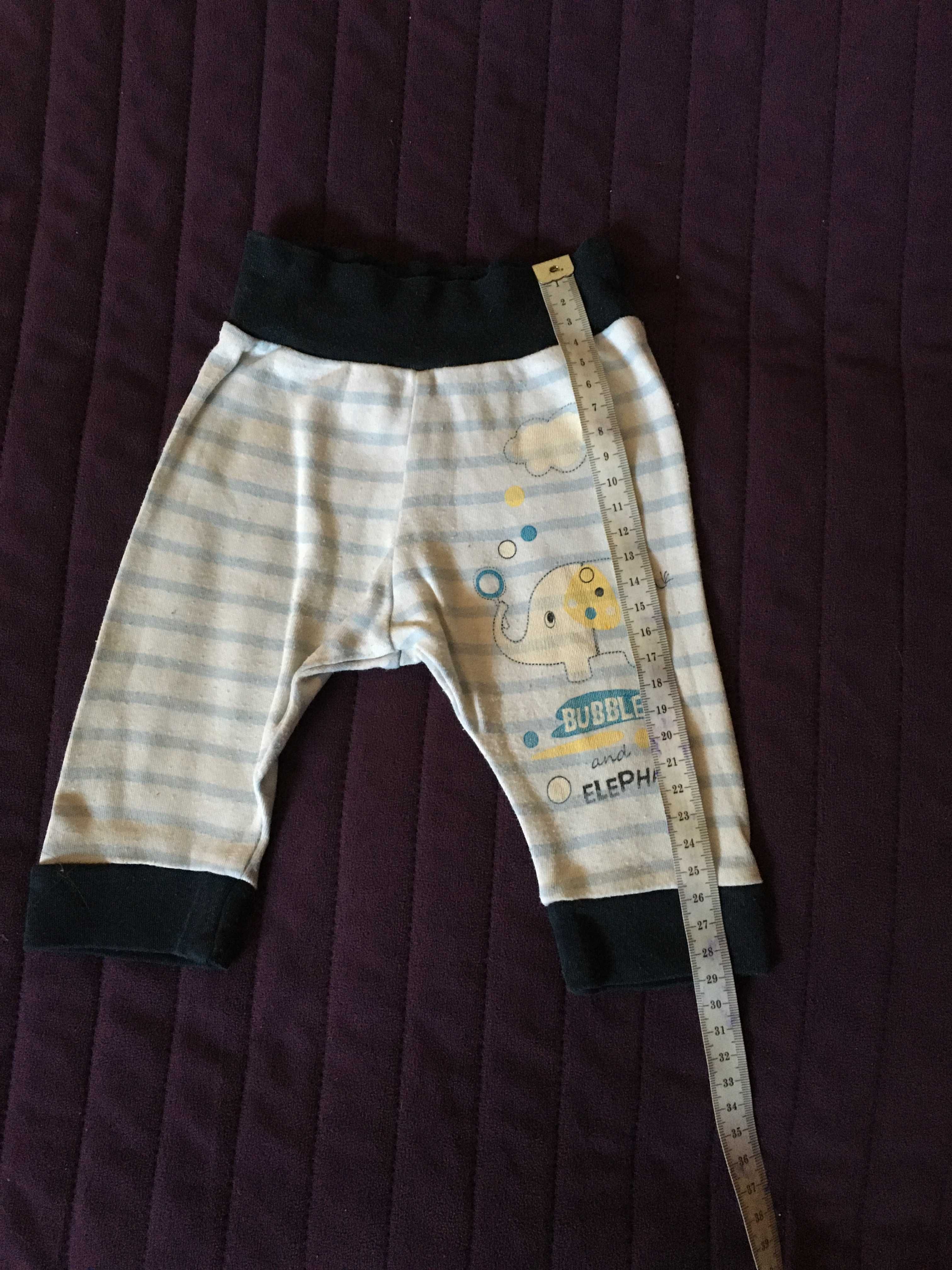 Spodnie dla chłopca niemowlaka ze słoniem r 62