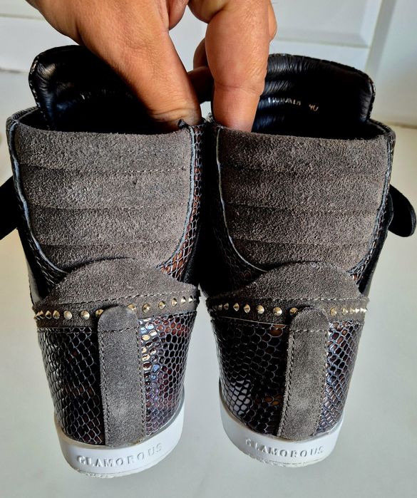 GLAMOROUS roz. 40 skóra naturalna zamsz stan idealny / nowe