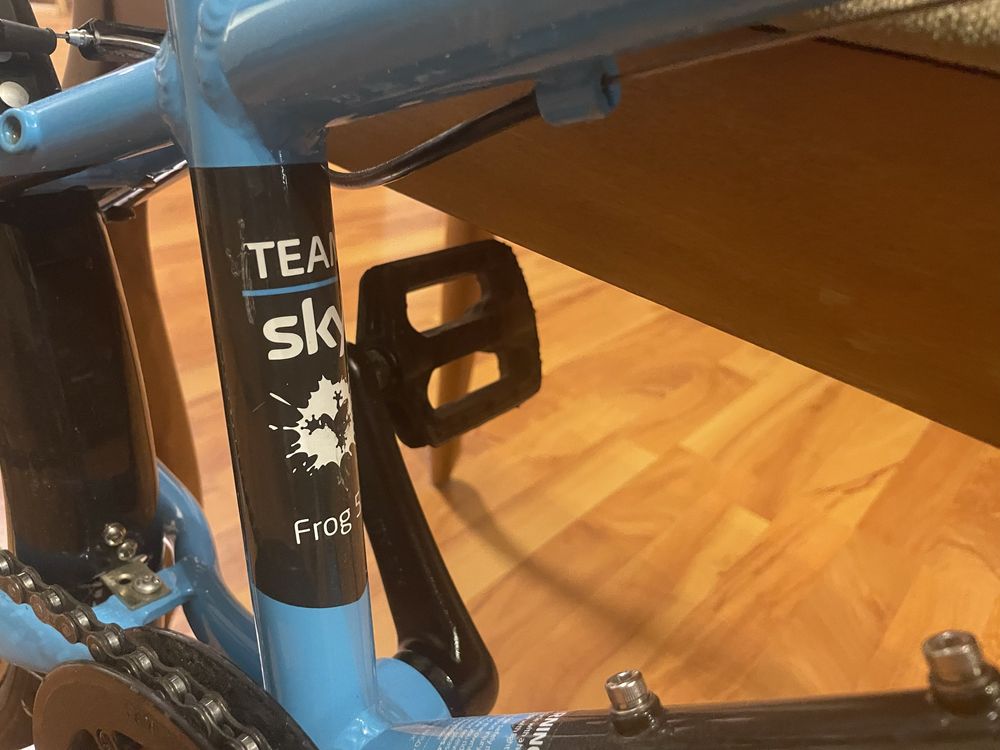 Rower, rowerek dziecięcy Frog Team Sky 52, 20 cali, lekki, niebieski