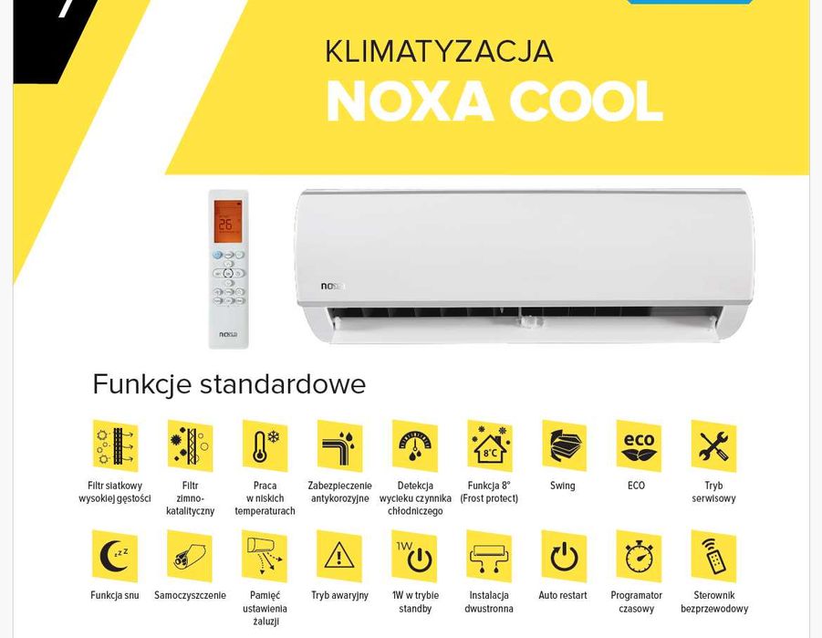 Klimatyzator NOXA COOL 3,5KW z Montażem