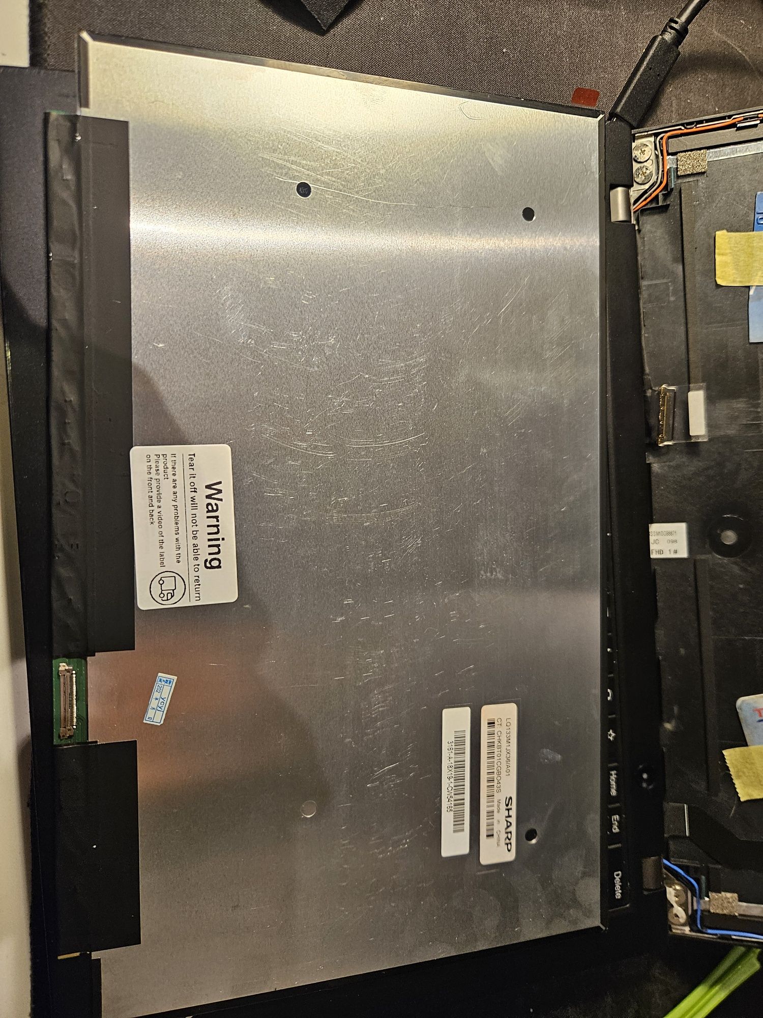 Matryca asus lenovo thinkpad x13 dell  13.3 fhd Sharp LQ133M1JX36 ips