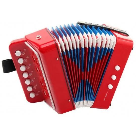 Akordeon Dla Dzieci Zabawka Mały Czerwony Do Nauki Gry