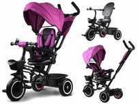 Rowerek trójkołowy Tiny Bike 3w1 różowy z daszkiem