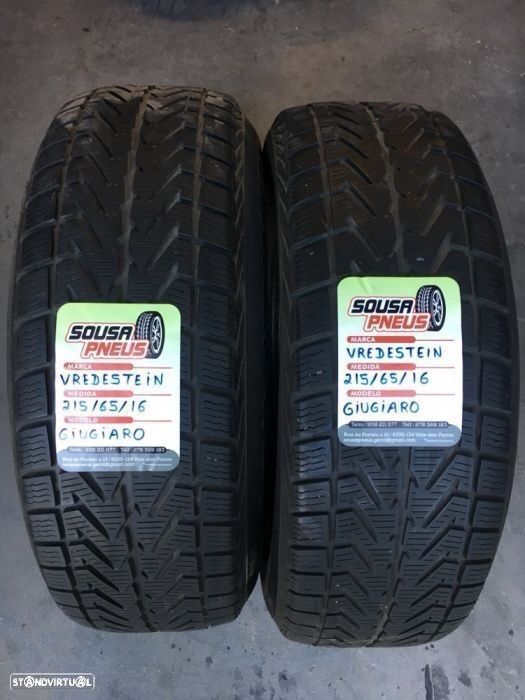 2 pneus semi novos 215/65r16 - entrega grátis 100 EUROS