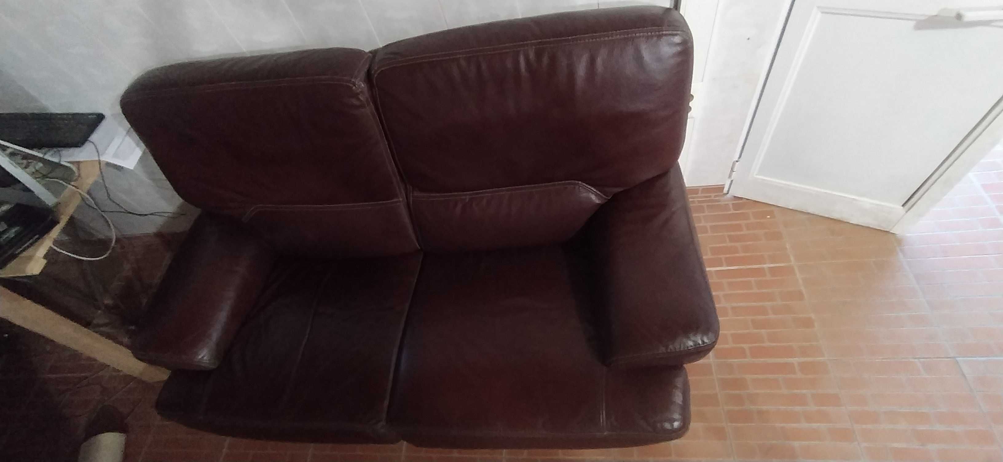 Sofa biplaça marron