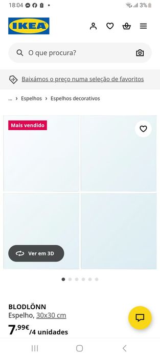 Espelhos ikea 4 versateis