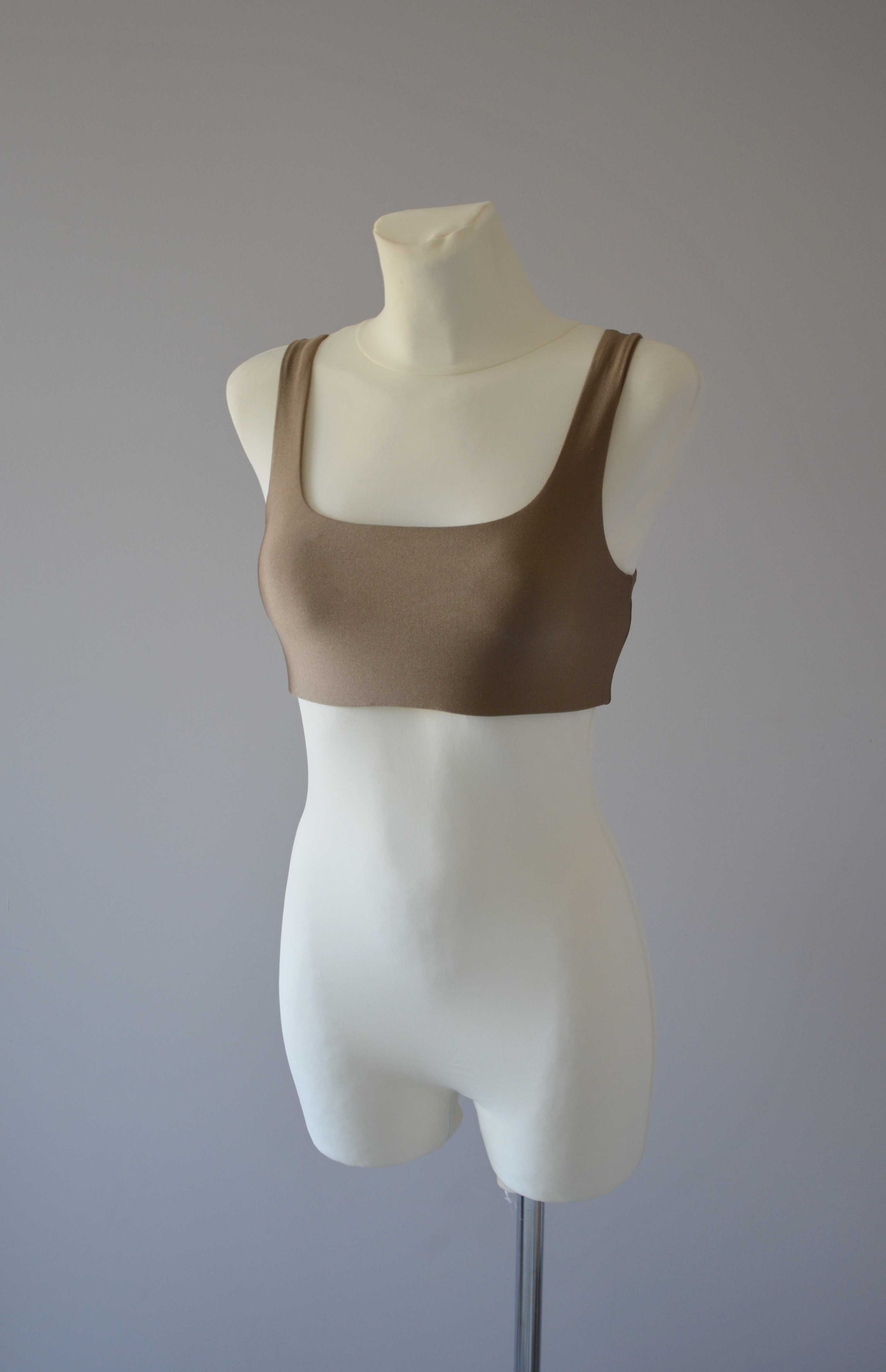 H&M move beżowy top stanik sportowy S 75B