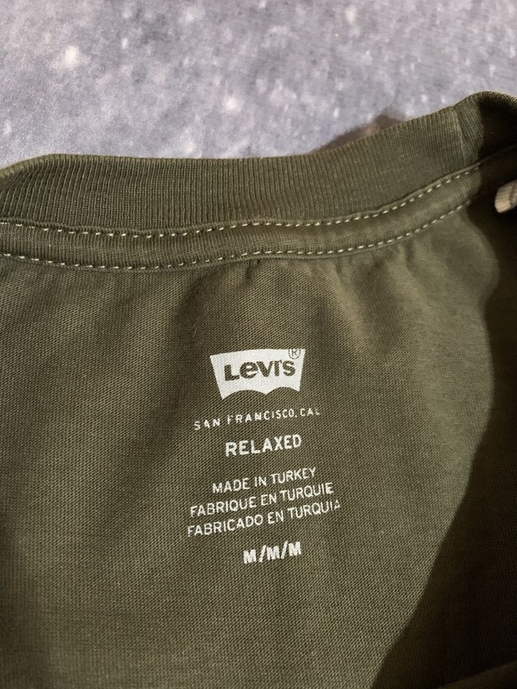 Футболка мужская Levis big logo хаки (оригинал)